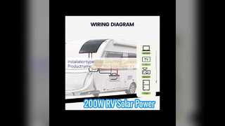 ชุดแผงโซลาร์เซลล์ RV 200W เติมพลังให้กับการผจญภัยของคุณ