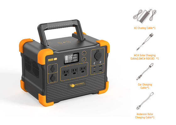 AC/DC/USB Output LiFePO4 แบตเตอรี่ลิธีਅਮ โจ๊กเนอร์แสงอาทิตย์ 1200W อินเวอร์เตอร์คลื่นไซน์บริสุทธิ์