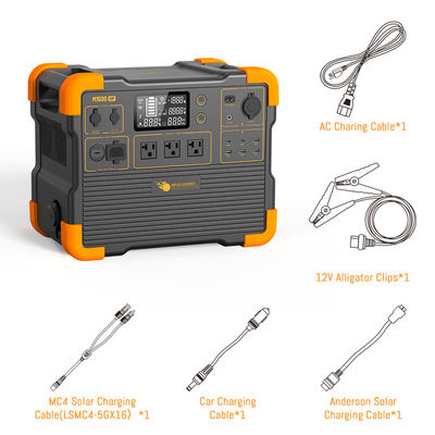 เครื่องกำเนิดไฟฟ้าพลังงานแสงอาทิตย์แบบพกพา น้ำหนักเบา พร้อมแบตเตอรี่ลิเธียม และอินเวอร์เตอร์คลื่นไซน์บริสุทธิ์ 2200W และเวลาชาร์จ 2 ชั่วโมง