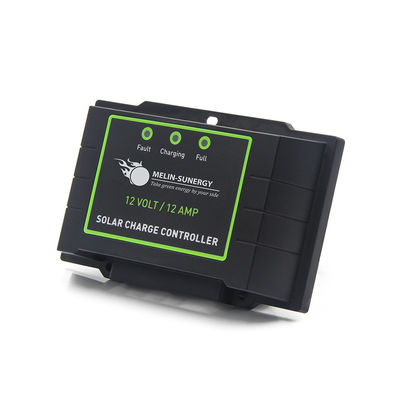 12A คอมแพคต์ Agm เครื่องควบคุมการชาร์จแสงอาทิตย์ กันน้ํา IP67 12V 24V ออโต้