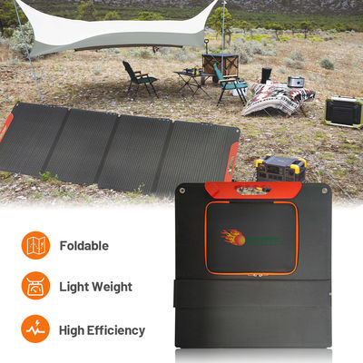 ETFE น้ําหนักเบา 200W พับแผ่นแสงอาทิตย์ Kit IP65 พกพาสําหรับการผจญภัยกลางแจ้ง