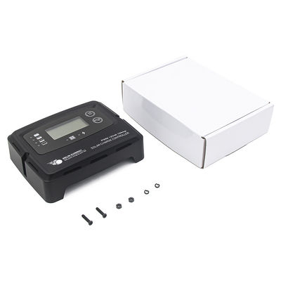 เครื่องควบคุมการชาร์จพลังแสงอาทิตย์ดิจิตอลสีดํา 15A เครื่องควบคุมพลังแสงอาทิตย์ฉลาดสําหรับแบตเตอรี่ลิเดียม