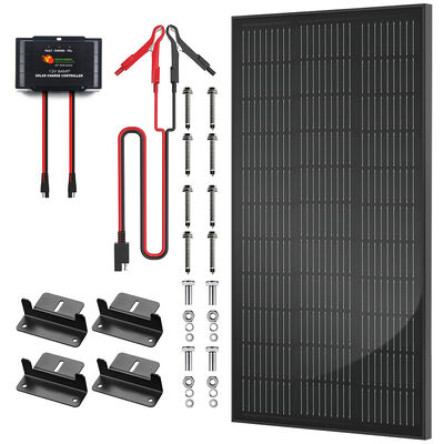100W RV Solar System RV Solar Charging Kit Renewable Energy Source for Mobile Homes and Camping Equipment capable for charging 12V AGM ,GEL ,WET and LiFePO4 battery