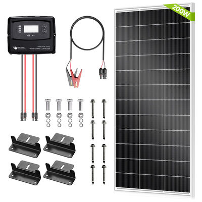 200W รถยนต์ RV แปนเนลแสงอาทิตย์ Kits พกพา off-grid รถยนต์ RV รถบ้านระบบแสงอาทิตย์สําหรับบ้านเคลื่อนที่และการผจญภัยกลางแจ้ง