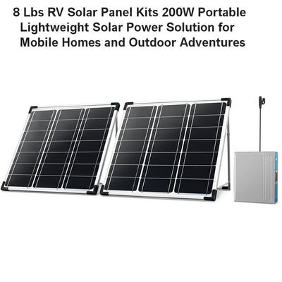 8 Lbs RV Solar Panel Kits 200W Portable Lightweight Solar Power Solution for Mobile Homes and Outdoor Adventures