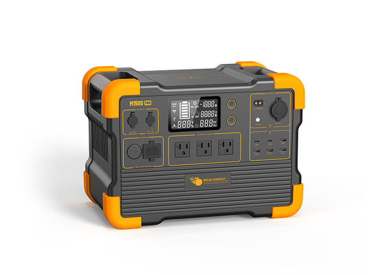 เครื่องกำเนิดไฟฟ้าพลังงานแสงอาทิตย์แบบพกพา 2000W พร้อมแบตเตอรี่ลิเธียม NCM 1450Wh และเอาต์พุต AC 110V/220V