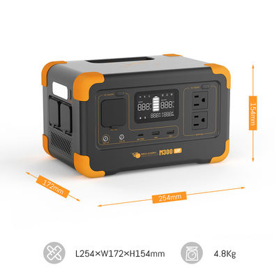 เครื่องสำรองไฟฉุกเฉินพลังงานแสงอาทิตย์แบบอินเวอร์เตอร์ 300W พร้อมความจุ 288Wh และตัวควบคุมการชาร์จ MPPT