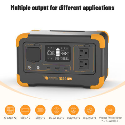 แบตเตอรี่ลิเดียมที่สามารถชาร์จใหม่ได้ เครื่องผลิตพลังงานแสงอาทิตย์ 300W UPS LiFePO4 แบงก์พลังงานพลังงานแสงอาทิตย์