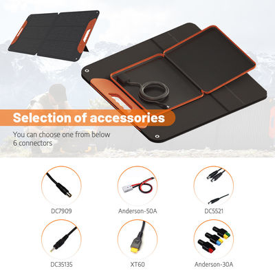 ราคาดี แผงโซลาร์เซลล์แบบพับได้พกพาสะดวก 120W พร้อมการรับประกัน 3 ปี และเอาต์พุต 6A สำหรับการตั้งแคมป์และรถ RV ออนไลน์