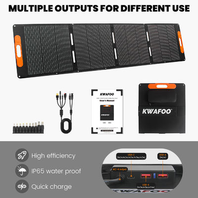 คุณภาพ IP65 แผ่นแสงอาทิตย์พับพกพา 200W สําหรับรถบ้าน แบตเตอรี่ 12V โรงงาน